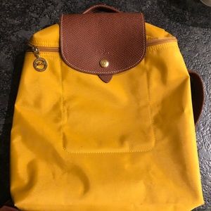 Authentic Yellow Le Pilage Longchamp Backpack